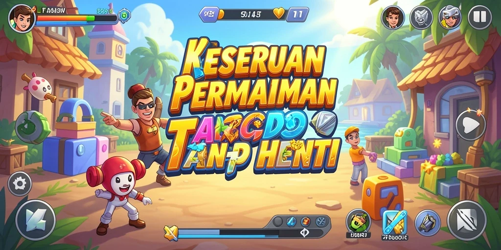 Tampilan gameplay seru dari 9ET dengan tantangan arcade menarik.