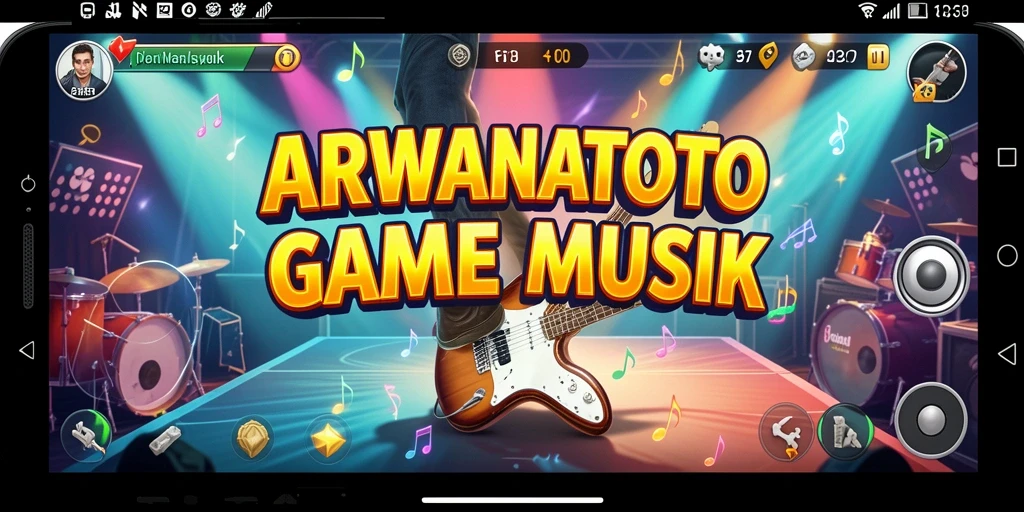Tampilan gameplay menarik di ARWANATOTO dengan berbagai genre musik.