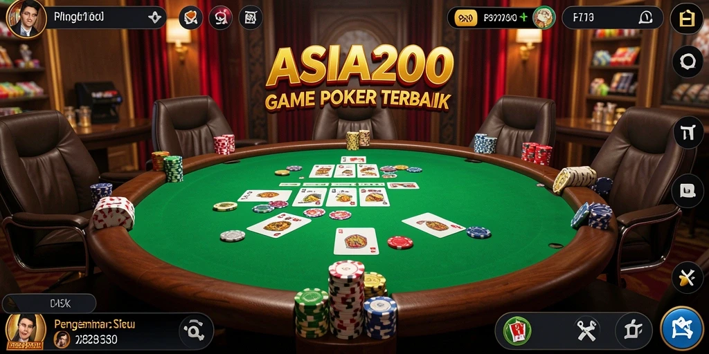 Tampilan gameplay menarik game Poker dengan showdown seru.