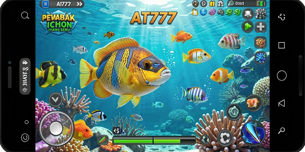 Screenshot gameplay AT777 yang menampilkan serunya menembak ikan.