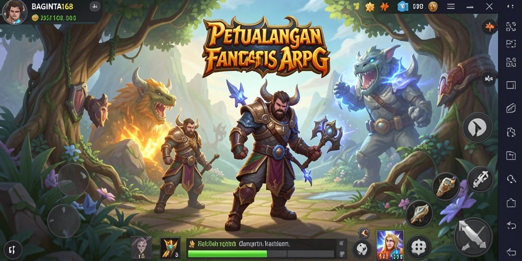 Tangkapan layar menampilkan aksi seru dalam gameplay BAGINTA168.