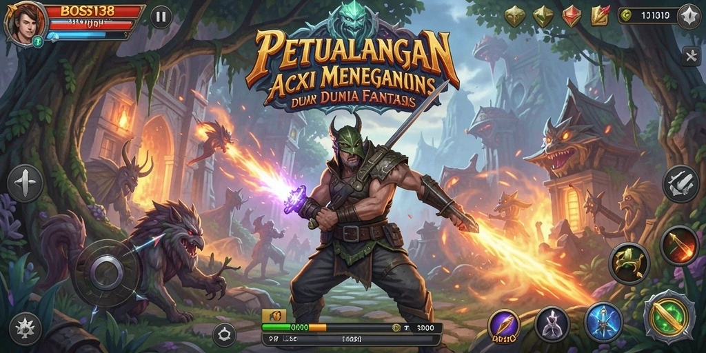 Screenshot gameplay BOS138 menampilkan aksi pertarungan yang mendebarkan.