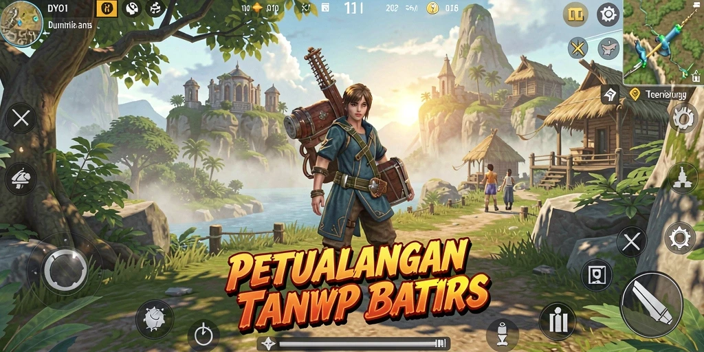 Tampilan gameplay menarik dari DYO1 dalam dunia terbuka.