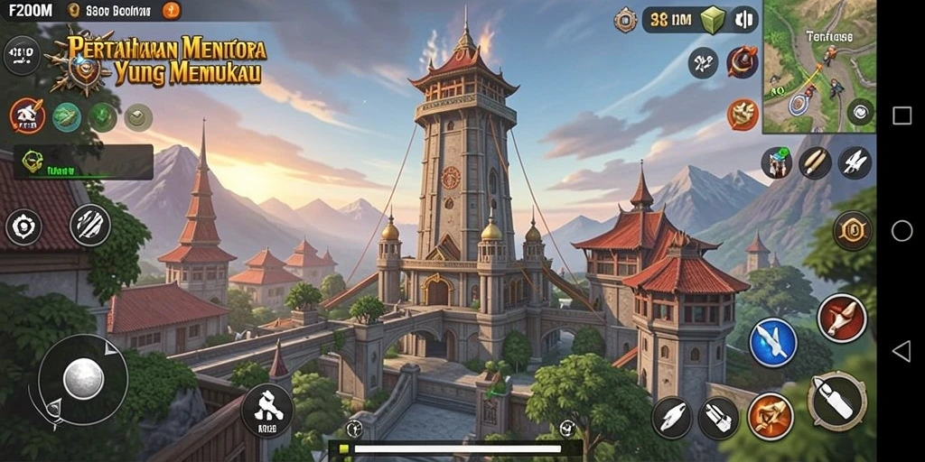 Gameplay menara pertahanan yang strategis dan seru.