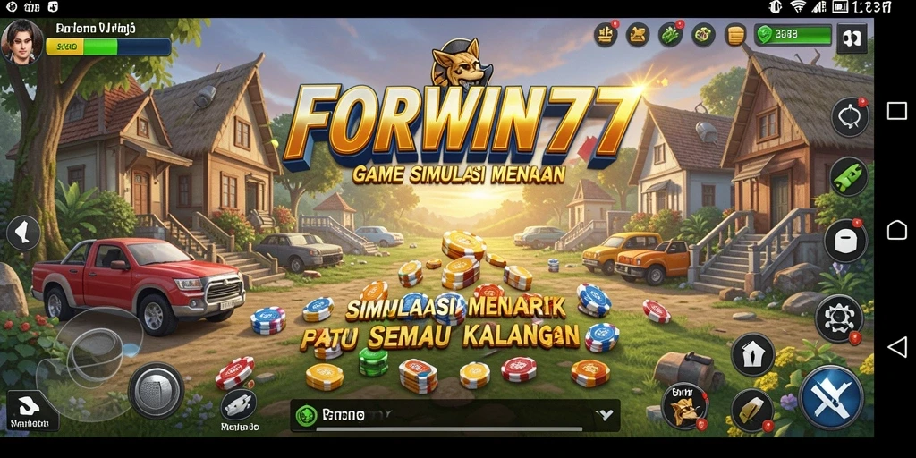 Screenshot menunjukkan gameplay menarik dalam FORWIN77 dengan grafis yang memukau.