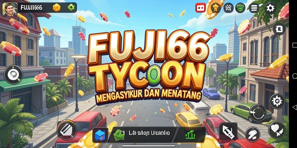 Tampilan gameplay yang menarik dari FUJI66 dengan elemen Tycoon.