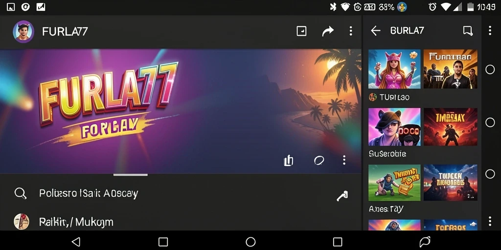Screenshot FURLA77 menampilkan antarmuka pengguna yang menawan dan fitur musik yang lengkap.