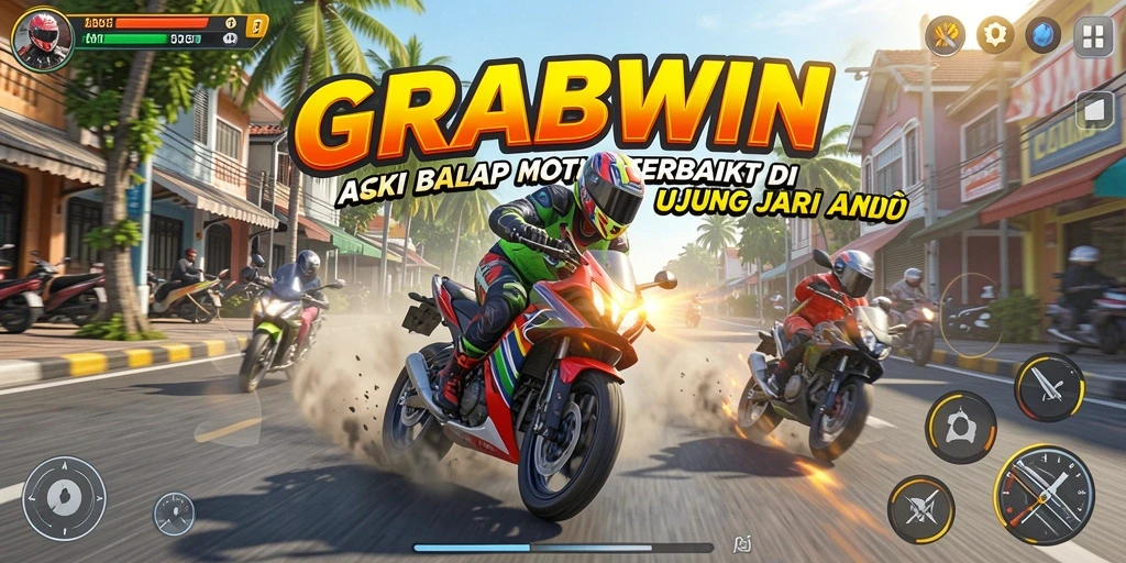 Gameplay mendebarkan dalam balap motor seru.