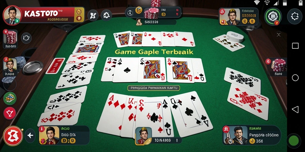 Tampilan gameplay seru dari KASTOTO saat bermain Gaple.