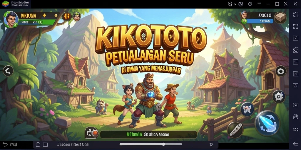 Screenshot KIKOTOTO menampilkan aksi seru dalam petualangan mengagumkan.