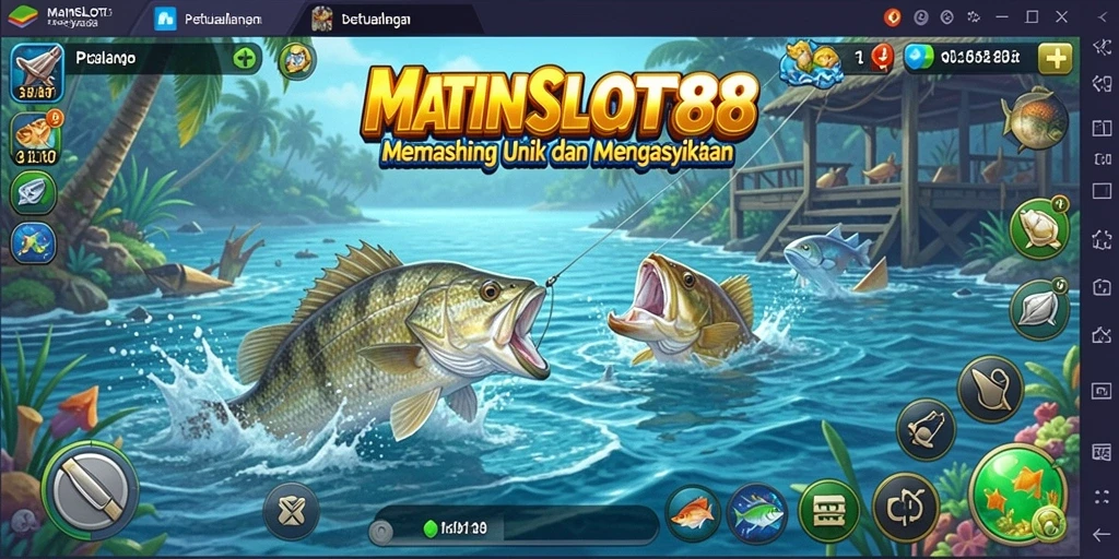 Screenshot utama <strong>MAINSLOT88</strong> menampilkan gameplay memancing yang seru dan menantang.