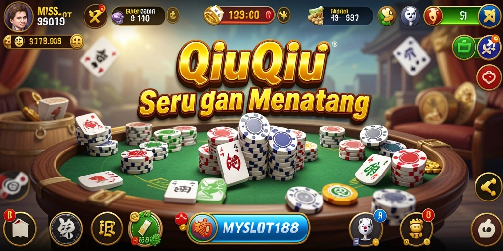 Tampilan gameplay QiuQiu yang seru dan menyenangkan.