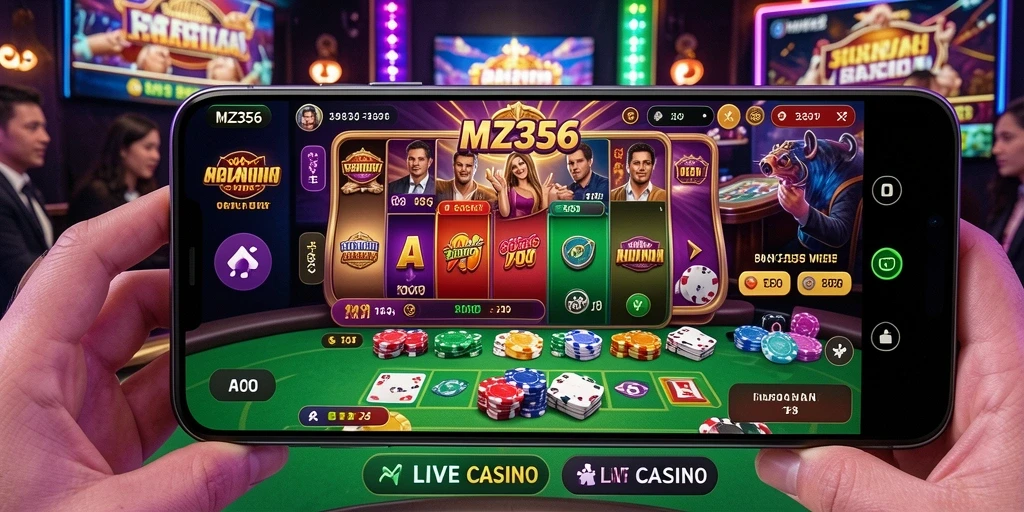 Tampilan gameplay Live Casino yang mendebarkan di MZ356.
