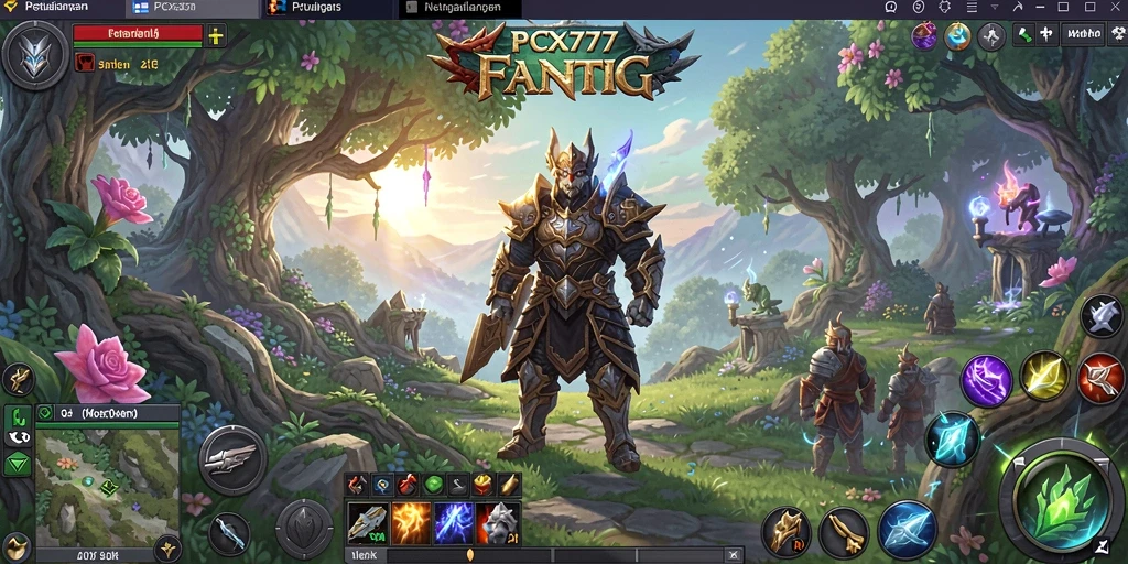 Tampilan gameplay epik dalam <strong>PCX777</strong> yang menampilkan aksi pertarungan seru.