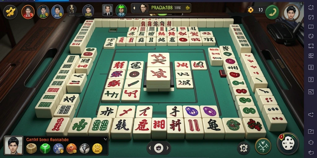 Tampilan gameplay seru PRADA188 dengan Mahjong yang menarik.