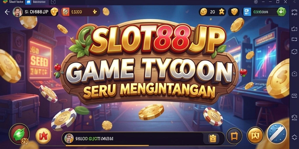 Screenshot menunjukkan gameplay seru SLOT88JP saat mengelola bisnis.