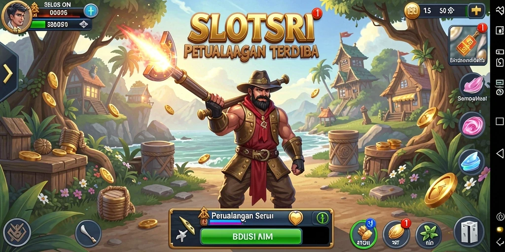 Screenshot SLOTSRI menampilkan petualangan seru di dunia terbuka yang luas.