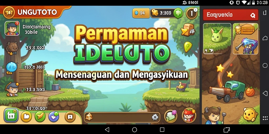 Tampilan gameplay UNGUTOTO yang memukau dan mengasyikkan.