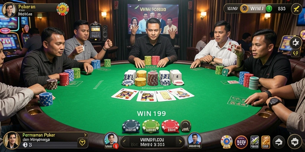 Screenshot dari gameplay seru dalam aplikasi Poker WIN199.